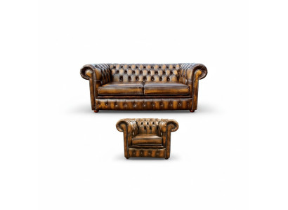 Chesterfield decor divano divano imbottito in pelle tessuto divano 2 + 1 imbottiture