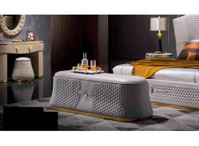 Bett Betten Doppelbett Schlafzimmer Leder Polster Textil Doppelbetten 180x200cm