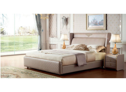 Bett 2x Nachttisch Schlafzimmer Set Designer Luxus Bettgestellt Konsolen Tische