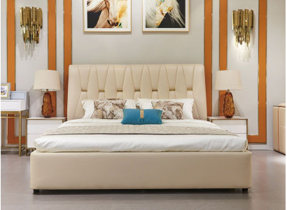 Bett 2x Nachttisch 3tlg. Schlafzimmer Set Designer Luxus Komplett Sets Betten