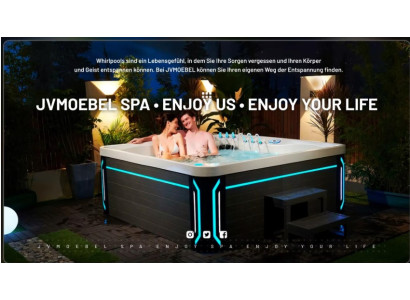 Whirlwanne Whirlpool Blubberbad Hydromassagewanne Spa-Bad 190x190 cm