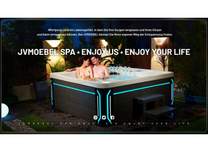 Whirlpool Blubberbad Hydromassagewanne Spa-Bad Whirlwanne 220x235 cm