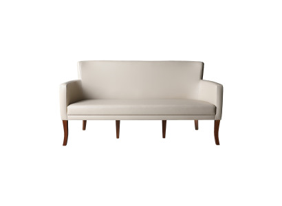 Weißer Kunstleder Dreisitzer Designer Ledersofa Wohnzimmer Möbel