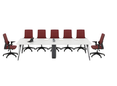 Weißer Konferenztisch Designer Arbeitszimmer Tische Büro Holztisch