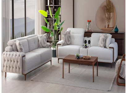Zwei graue Sofas Zeitloser Stil Gemütlich Komfortabel Entspannung