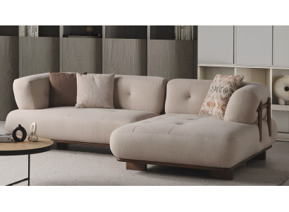 Weiches, bequemes Ecksofa in L-Form Moderner Stil In Weiß