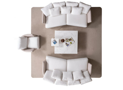 Weiß-Beiges Sofa-Set Designer Polstersofas Sitzsessel Luxus Set 3tlg