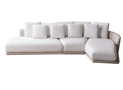 Weißes Modulsofa Designer Ecksofa Modernes L-Form Sofa Luxus Möbel