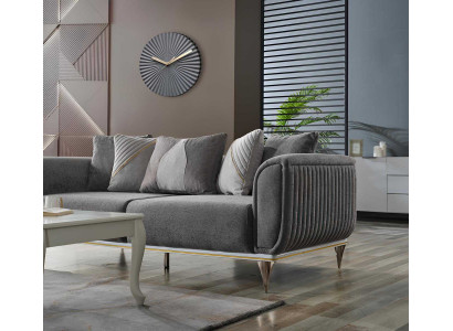 Wohnzimmerset mit zwei 3-Sitzer Sofas und Sesseln im eleganten Design