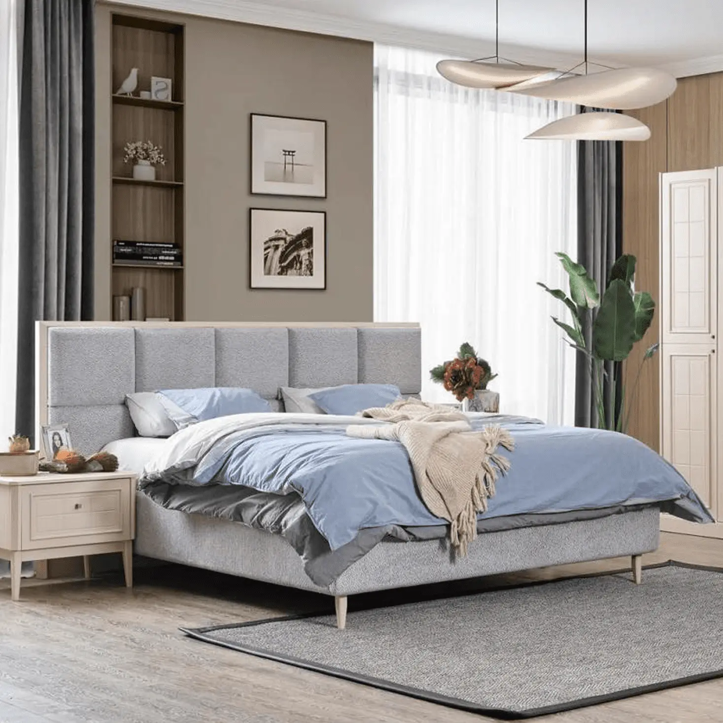 Camera lussuosa con letto imbottito