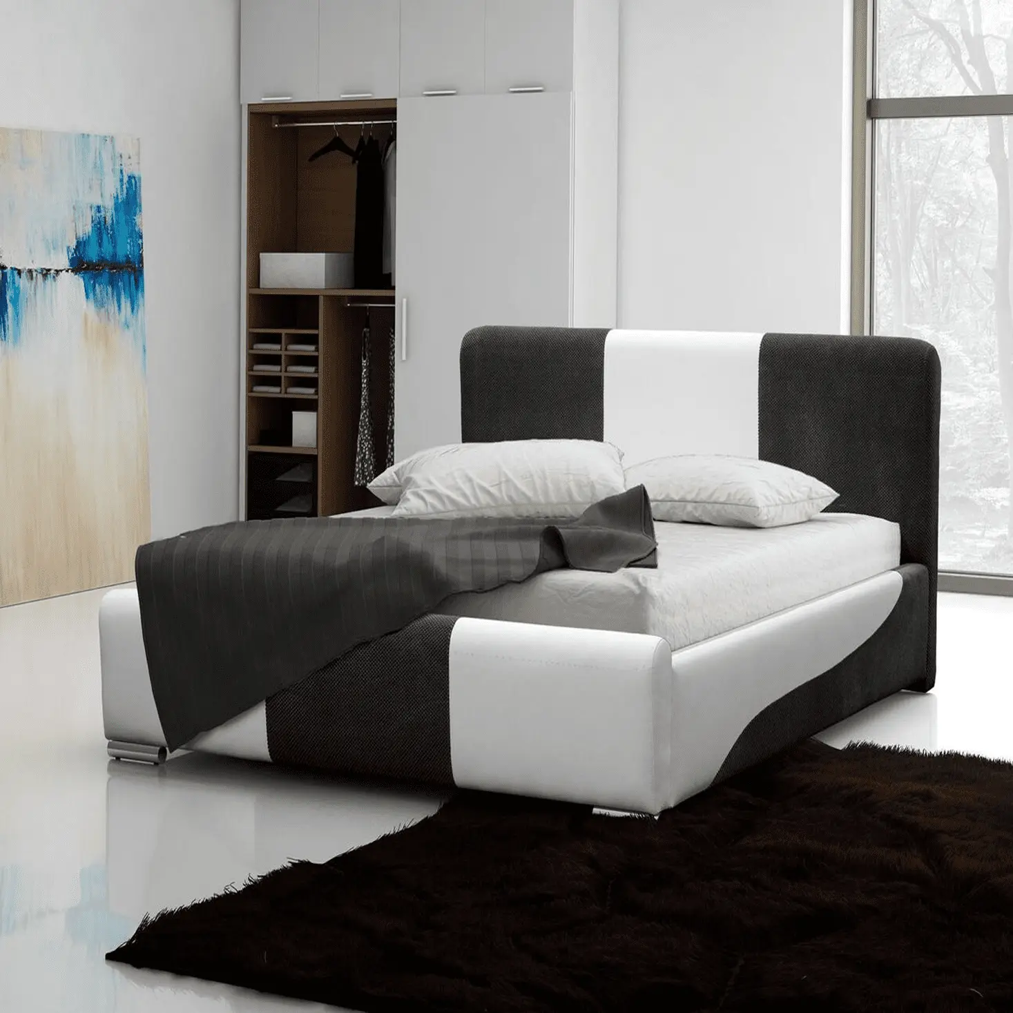 Letto boxspring elegante e confortevole